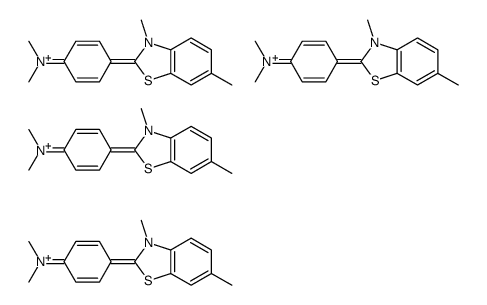 4-(3,6-dimethyl-1,3-benzothiazol-3-ium-2-yl)-N,N-dimethylaniline,methane结构式