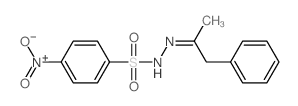 4-nitro-N-(1-phenylpropan-2-ylideneamino)benzenesulfonamide结构式