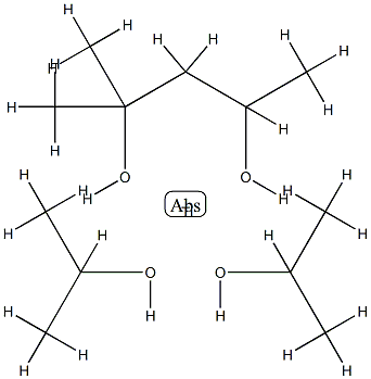 [2-methylpentane-2,4-diolato(2-)-O,O']bis(propan-2-olato)titanium结构式