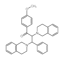 1-Propanone,2,3-bis(3,4-dihydro-2(1H)-isoquinolinyl)-1-(4-methoxyphenyl)-3-phenyl-,dihydrochloride (9CI)结构式