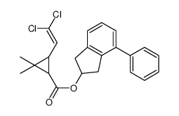 (4-phenyl-2,3-dihydro-1H-inden-2-yl) 3-(2,2-dichloroethenyl)-2,2-dimethylcyclopropane-1-carboxylate Structure