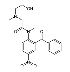 N-(2-benzoyl-4-nitrophenyl)-2-[2-hydroxyethyl(methyl)amino]-N-methylacetamide Structure