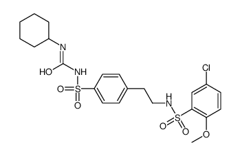 1-((p-(2-(3-Chloro-6-methoxybenzenesulfonamido)ethyl)phenyl)sulfonyl)- 3-cyclohexylurea结构式