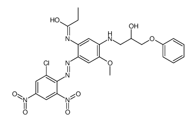 N-[-2-[(2-chloro-4,6-dinitrophenyl)azo]-5-[(2-hydroxy-3-phenoxypropyl)amino]-4-methoxyphenyl]propionamide Structure