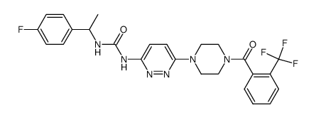 1-[1-(4-fluorophenyl)ethyl]-3-{6-[4-(2-trifluoromethylbenzoyl)piperazin-1-yl]pyridazin-3-yl}urea Structure