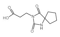 3-(2,4-Dioxo-1,3-diaza-spiro[4.4]non-3-yl)-propionic acid Structure