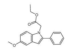 ethyl 2-(5-methoxy-2-phenyl-1H-indol-1-yl)acetate Structure