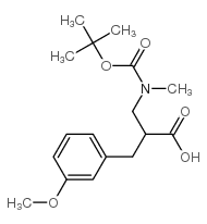 2-N-Boc-3-(3-甲氧基苯基)-2-甲基氨基甲基丙酸结构式