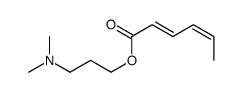 3-(dimethylamino)propyl hexa-2,4-dienoate结构式