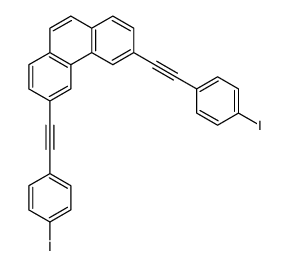 3,6-bis[2-(4-iodophenyl)ethynyl]phenanthrene Structure