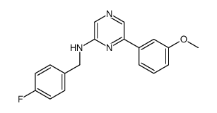 N-[(4-fluorophenyl)methyl]-6-(3-methoxyphenyl)pyrazin-2-amine结构式