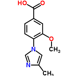 3-Methoxy-4-(4-methyl-1H-imidazol-1-yl)benzoic acid Structure