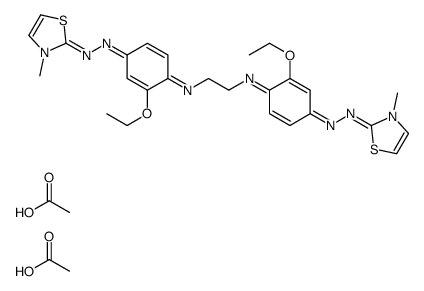 2,2'-[ethylenebis[imino(3-ethoxy-4,1-phenylene)azo]]bis[3-methylthiazolium] diacetate Structure