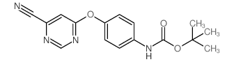 TERT-BUTYL (4-((6-CYANOPYRIMIDIN-4-YL)OXY)PHENYL)CARBAMATE结构式