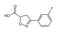 3-(3-fluorophenyl)-2-isoxazoline-5-carboxylic acid structure