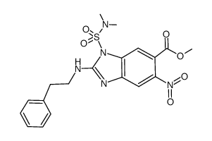 methyl 1-[(dimethylamino)sulfonyl]-5-nitro-2-[(2-phenylethyl)amino]-1H-benzimidazole-6-carboxylate Structure