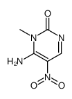 6-amino-1-methyl-5-nitro-1H-pyrimidin-2-one结构式