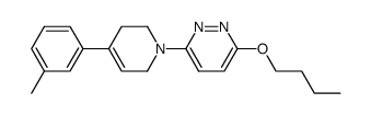 3-butoxy-6-[3,6-dihydro-4-(3-methylphenyl)-1(2 H)-pyridinyl]pyridazine结构式