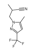 2-Methyl-3-[5-methyl-3-(trifluoromethyl)-1H-pyrazol-1-yl]propanen itrile结构式