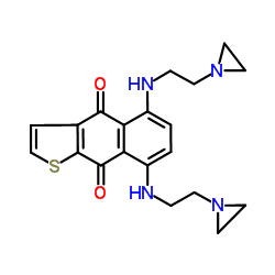 5,8-Bis{[2-(1-aziridinyl)ethyl]amino}naphtho[2,3-b]thiophene-4,9-dione Structure