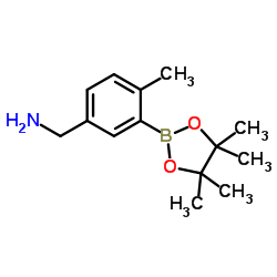 1-[4-Methyl-3-(4,4,5,5-tetramethyl-1,3,2-dioxaborolan-2-yl)phenyl]methanamine picture