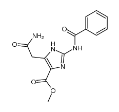 methyl 5-(2-amino-2-oxoethyl)-2-(benzoylamino)-1H-imidazole-4-carboxylate Structure