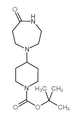 4-(Hexahydro-5-oxo-1H-1,4-diazepin-1-yl)-1-piperidinecarboxylic acid tert-butyl ester Structure