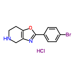 2-(4-Bromophenyl)-4,5,6,7-tetrahydro[1,3]oxazolo[4,5-c]pyridine hydrochloride (1:1)结构式