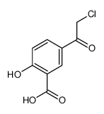 Benzoic acid, 5-(chloroacetyl)-2-hydroxy- (9CI)结构式