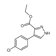 1H-PYRAZOLE-3-CARBOXYLIC ACID, 4-(4-CHLOROPHENYL)-, ETHYL ESTER Structure