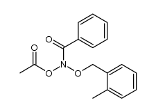 N-acetoxy-N-(2-methylbenzyloxy)benzamide Structure