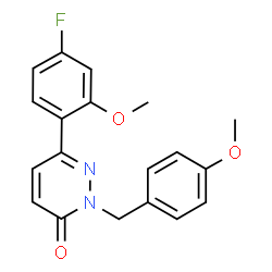 6-(4-fluoro-2-methoxyphenyl)-2-(4-methoxybenzyl)pyridazin-3(2H)-one结构式