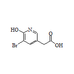 2-(5-Bromo-6-hydroxy-3-pyridyl)acetic Acid Structure