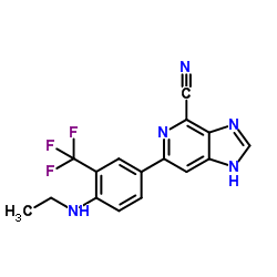 6-[4-(Ethylamino)-3-(trifluoromethyl)phenyl]-1H-imidazo[4,5-c]pyridine-4-carbonitrile结构式