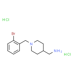 [1-(2-Bromobenzyl)piperidin-4-yl]methanamine dihydrochloride structure