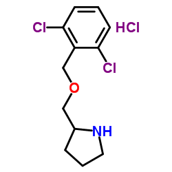 2-{[(2,6-Dichlorobenzyl)oxy]methyl}pyrrolidine hydrochloride (1:1)结构式