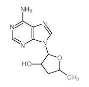 2-(6-aminopurin-9-yl)-5-methyl-oxolan-3-ol Structure