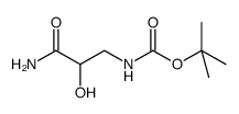 (2-Carbamoyl-2-Hydroxy-Ethyl)-Carbamic Acid Tert-Butyl Ester Structure