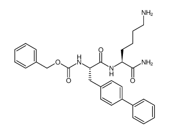 benzyl ((S)-3-([1,1'-biphenyl]-4-yl)-1-(((S)-1,6-diamino-1-oxohexan-2-yl)amino)-1-oxopropan-2-yl)carbamate Structure