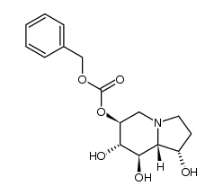 Carbonic acid, octahydro-1,7,8-trihydroxy-6-indolizinyl phenylmethyl ester, 1S-(1.alpha.,6.beta.,7.alpha.,8.beta.,8a.beta.)- structure