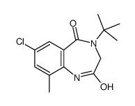 4-tert-butyl-7-chloro-9-methyl-1,3-dihydro-1,4-benzodiazepine-2,5-dione Structure