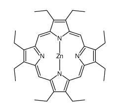 2,3,7,8,12,13,17,18-八乙基-21H,23H-卟啉锌(II)结构式