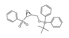 ((2S,3R)-3-Benzenesulfonyl-oxiranylmethoxy)-tert-butyl-diphenyl-silane结构式