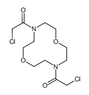 2-chloro-1-[10-(2-chloroacetyl)-1,7-dioxa-4,10-diazacyclododec-4-yl]ethanone结构式