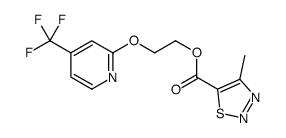 2-([4-(TRIFLUOROMETHYL)-2-PYRIDYL]OXY)ETHYL 4-METHYL-1,2,3-THIADIAZOLE-5-CARBOXYLATE structure