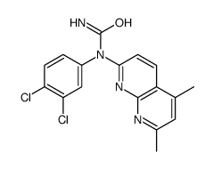 (9CI)-N-(3,4-二氯苯基)-N-(5,7-二甲基-1,8-萘啶-2-基)-脲结构式