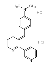 4-[(5,6-DIHYDRO[2,3'-BIPYRIDIN]-3(4H)-YLIDENE)METHYL]-N,N-DIMETHYLBENZENAMINE DIHYDROCHLORIDE Structure