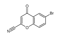 6-bromo-4-oxo-4H-1-Benzopyran-2-carbonitrile结构式