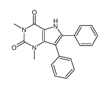 1,3-dimethyl-6,7-diphenyl-1,5-dihydro-pyrrolo[3,2-d]pyrimidine-2,4-dione结构式