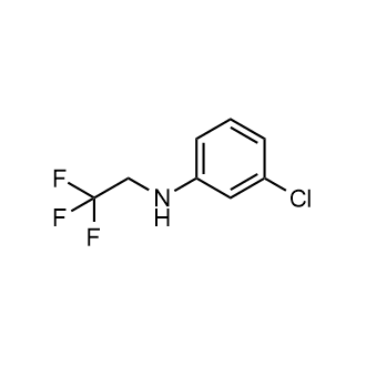 3-氯-N-(2,2,2-三氟乙基)苯胺结构式